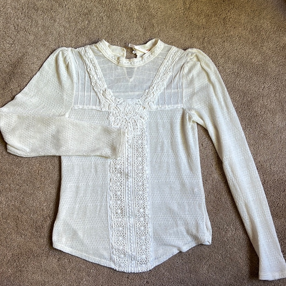 Free people crotchet blouse